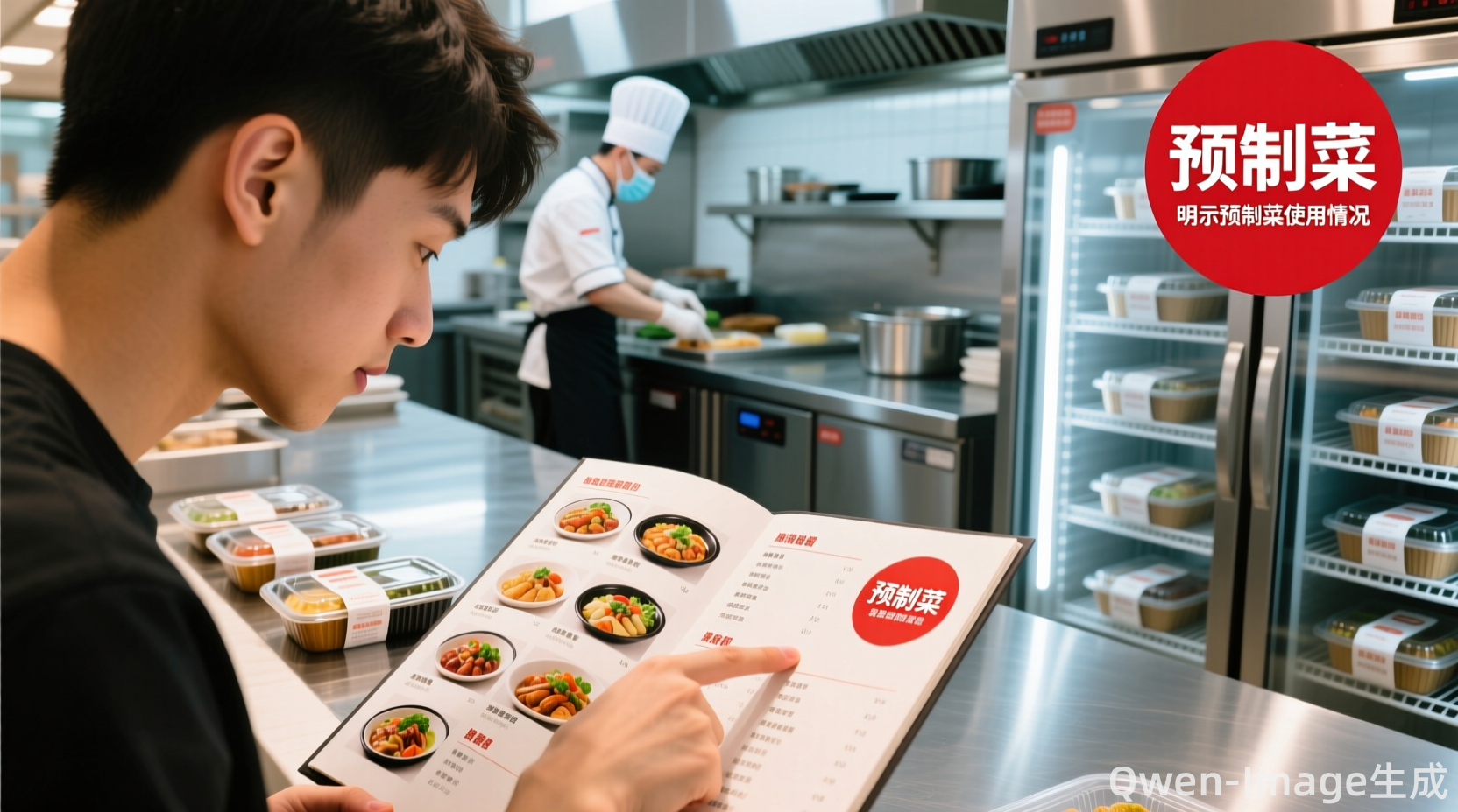 餐厅菜单明示预制菜标识示意图
