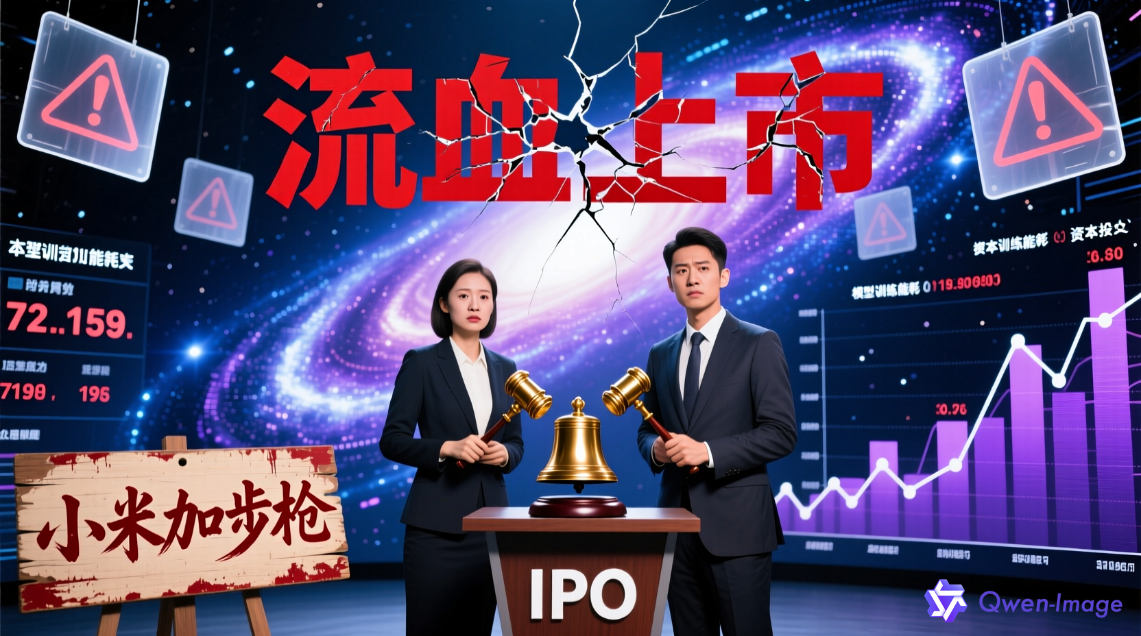 大模型创业公司IPO资本竞争与生存挑战示意图