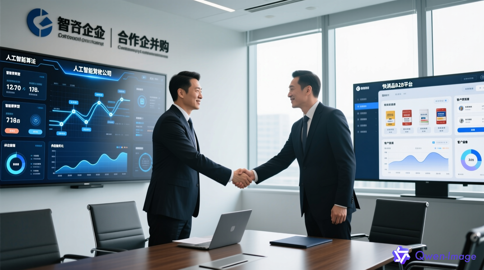 日化代工企业并购场景，人工智能算法界面与国资企业签约