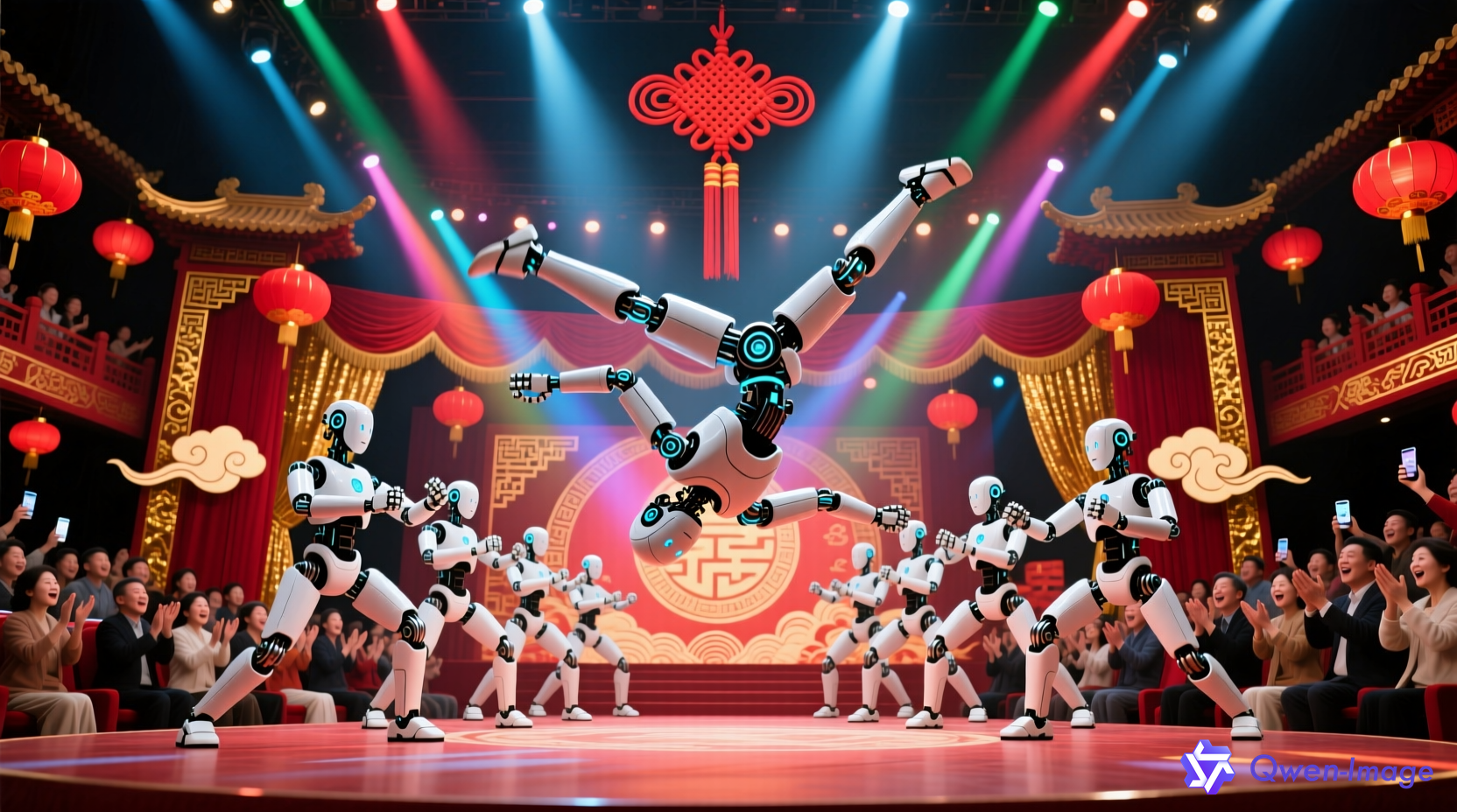 2026年春晚机器人武术表演场景