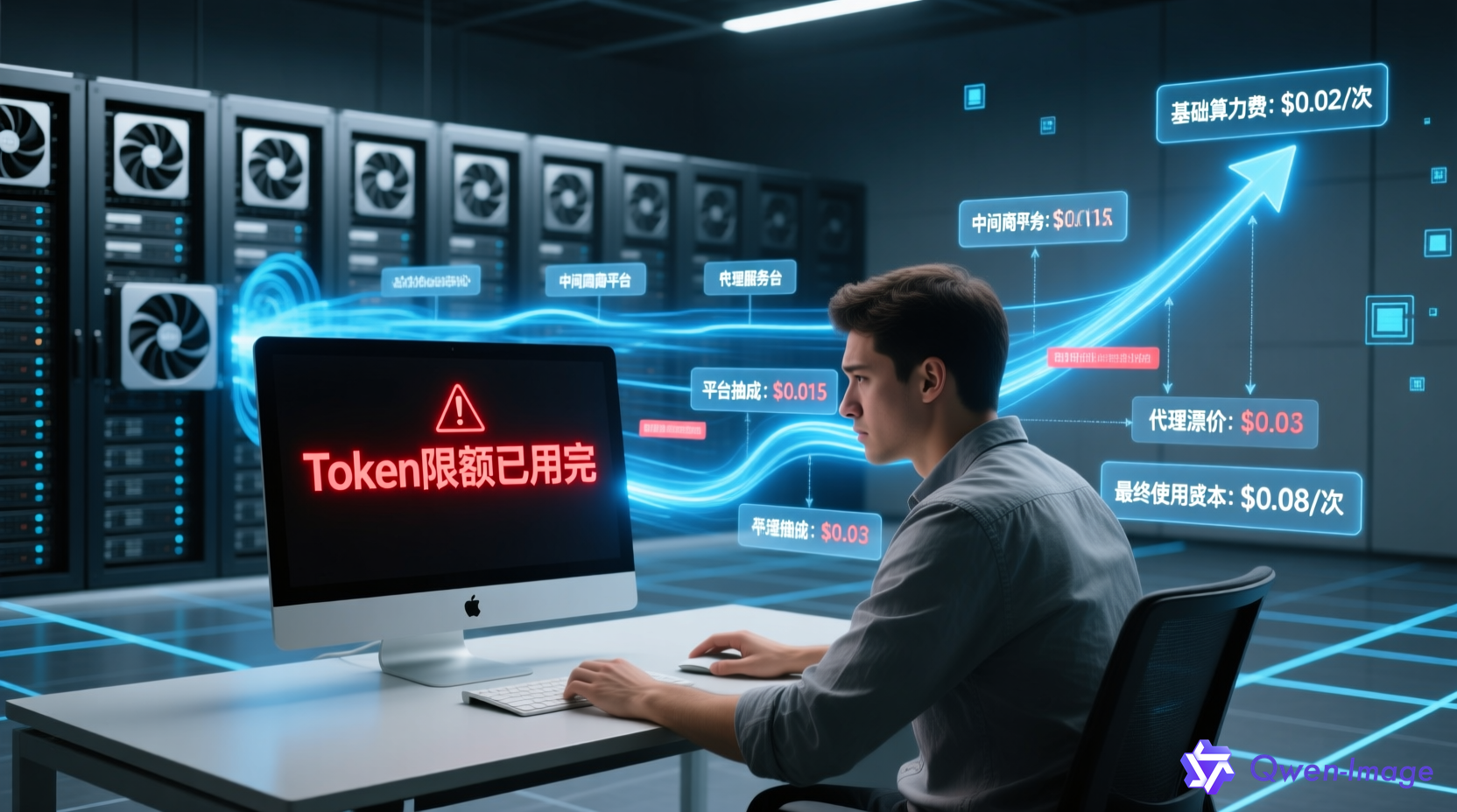 Token限额已用完的算力成本示意图