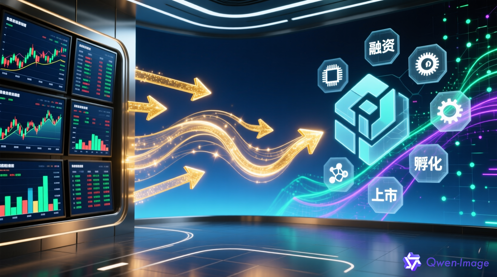 资本市场交易大厅资本运作概念图