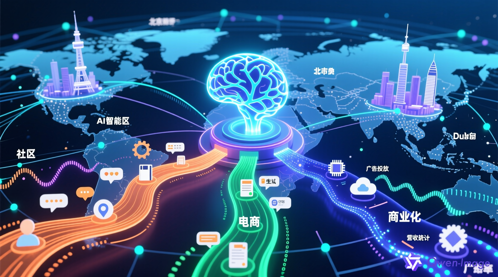 小红书AI战略数据流汇聚图