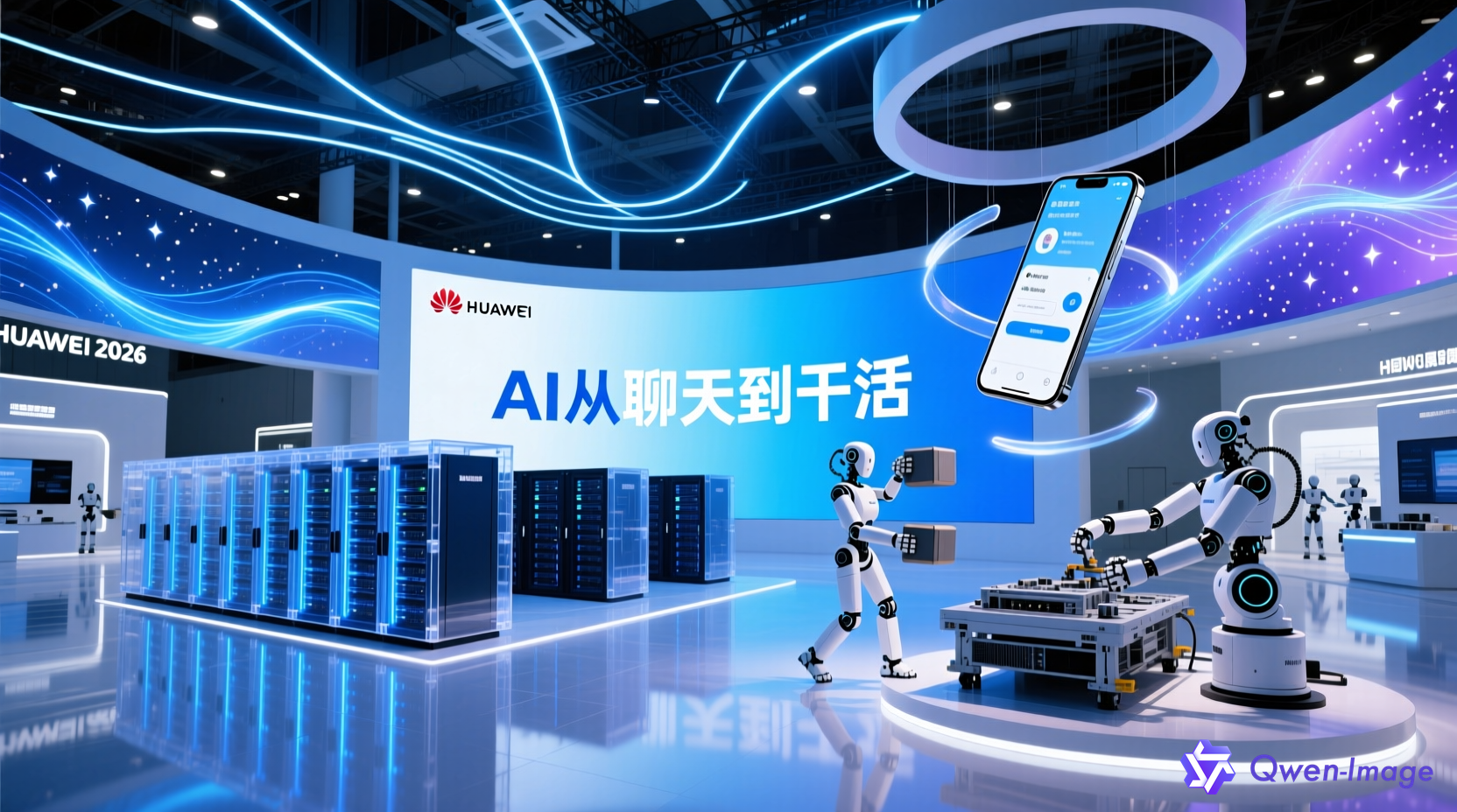 上海WAIC 2026展馆全景，AI从聊天到干活