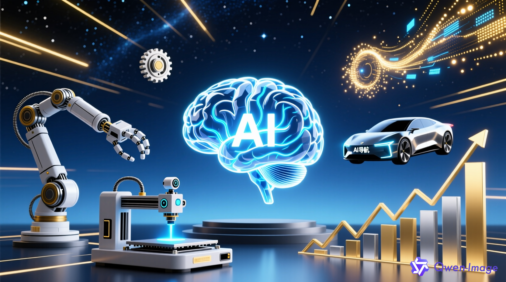 每日AI创业快讯 - 2026年08月04日 封面图：AI大脑与科技元素环绕的未来感插图