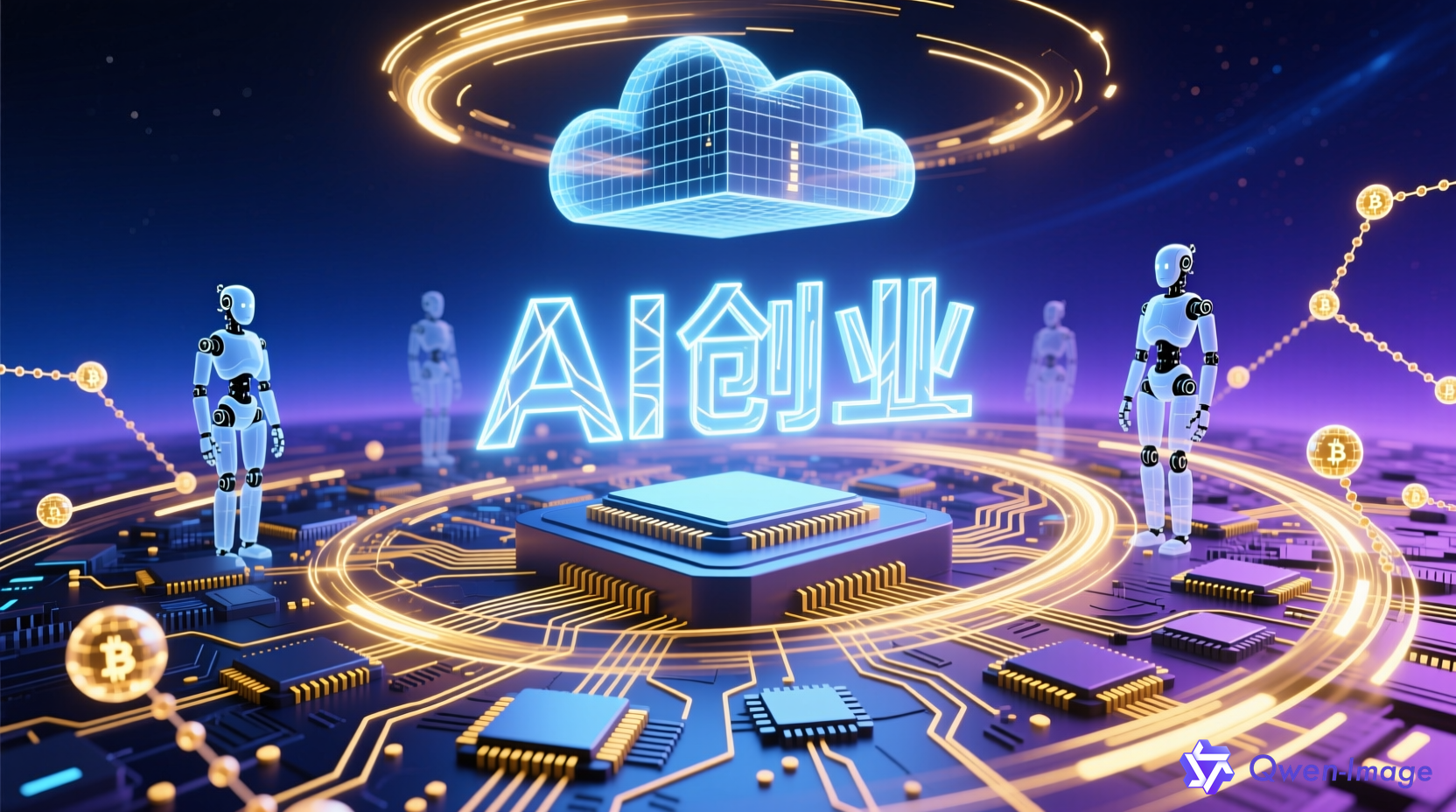 AI创业快讯封面图 - 科技与商业融合的数字艺术视觉