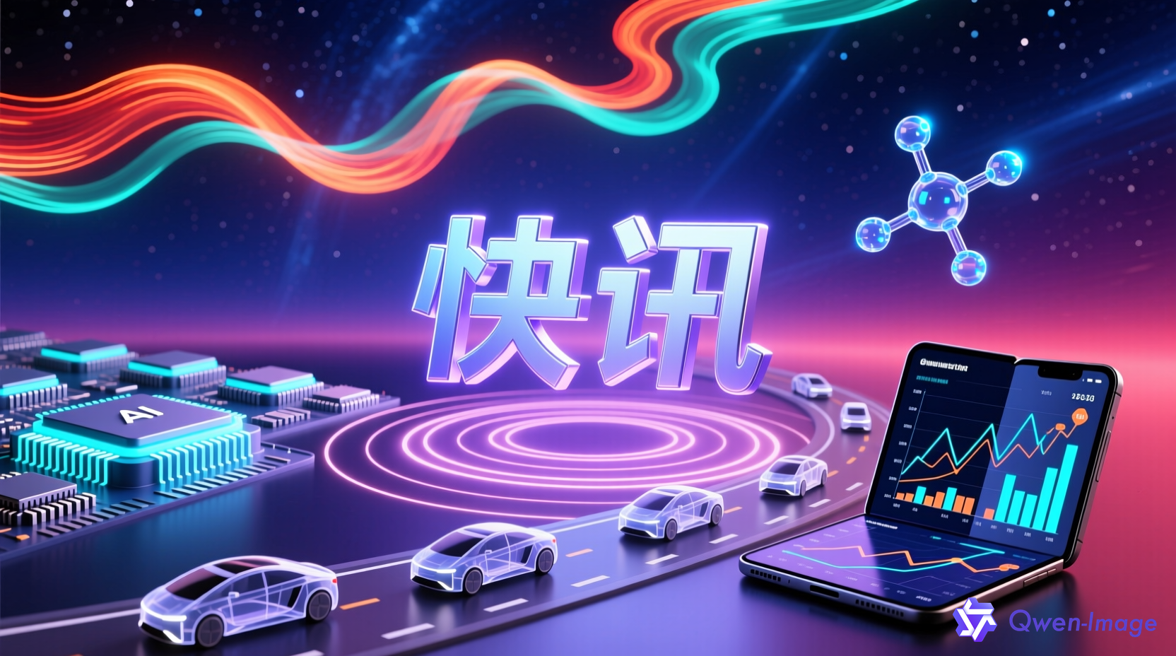每日AI创业快讯封面图 - 科技感与创业氛围结合的抽象概念图