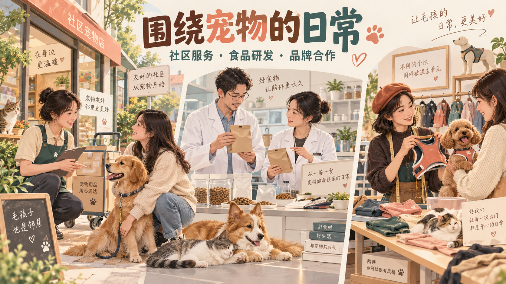 宠物生活服务概念封面